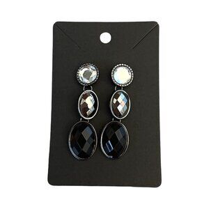 VTG, Y2K Chandelier Large Rhinestone Earrings